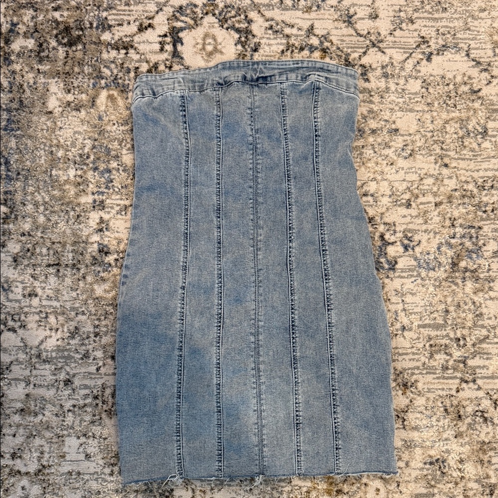 Princess Polly Strapless Denim Dress